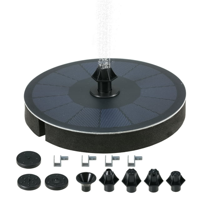 Fuente de agua solar flotante Bomba de fuente con batería Irfora Fuente de estanque