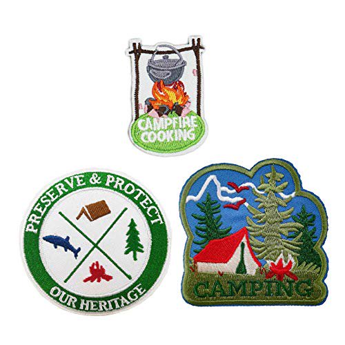 Cute-Patch Ornement de Randonneur Camping Randonnée Extérieur Brodé à Repasser sur Patchs Chapeau Épingle DIY