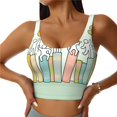 thumbnail image 1 of Fotbe Books Sujetador Deportivo Largo sin Aros para Mujer con Almohadillas y Soporte Medio, Transpirable y Absorbente, Camiseta Tipo Chaleco o Tank Top-Medium, 1 of 8