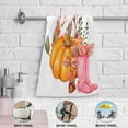 thumbnail image 3 of Coolnut Fall Pumpkins Theme Hand Towels 2 PCS, Ultra Soft and Highly Absorbent, Watercolor Autumn Decorative Fingertip Towel for Home, Bathroom, Kitchen, 28.3"x14.4", 3 of 4