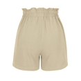thumbnail image 6 of Women's Denim Shorts Womens Casual Solid Side Pockets Pants Shorts Elastic Waist Pockets Daily High Waist Shorts,Yellow Women's Shorts S, 6 of 6