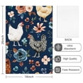 thumbnail image 2 of 2 Pcs Funny Kitchen Towels,Dark Blue Chicken Floral Pattern Microfiber Dish Towels,Kitchen Tea Towels,Kitchen Towel Set (18" X 26"), 2 of 7