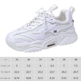 thumbnail image 2 of Mujeres zapatillas de deporte gruesas zapatos de papá casual que no se deslizan zapatos para caminar transpirables zapatillas de deporte ligeras para el ejercicio para el ejercicio, 2 of 6