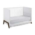 thumbnail image 3 of Oxford Baby Mari Modern 3-in-1 Convertible Island Crib, White & Walnut, Wooden Crib, 3 of 9