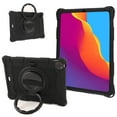 thumbnail image 3 of Dteck Case for iPad Pro 11 Inch 2022/2021/2020/2018/iPad Air 5th/4th Generation, Kids Friendly Hybrid Shockproof 360 Rotating Multi-Functional Ring Stand Case with Shoulder Straps, Black, 3 of 4