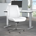 thumbnail image 2 of Bay Street Wingback Leather Office Chair in White - Faux Leather, 2 of 7