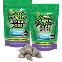 Green Gobbler Septic Saver Septic Tank Treatement Pods - Use Monthly to Reduce Backups, Overflows and Foul Odor - 12 Month Supply