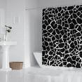 thumbnail image 2 of Black and White Giraffe Pattern Shower Curtain 72"x72" ,Bathroom Decorative Shower Curtains Set with 12 Hooks,Modern Waterproof Washable Shower Curtain, 2 of 6