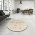 thumbnail image 4 of Ahgly Company Machine Washable Indoor Rectangle Abstract Tan Brown Area Rugs, 2' x 5', 4 of 7