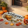 thumbnail image 6 of HomeKingdee Half Round Door Mat Soft Non Slip Semi Circle Bath Rug with TPR Backing,Thanksgiving Fall Sunflower Pumpkin On Plaid Welcome Doormat Entryway Rugs, 6 of 6