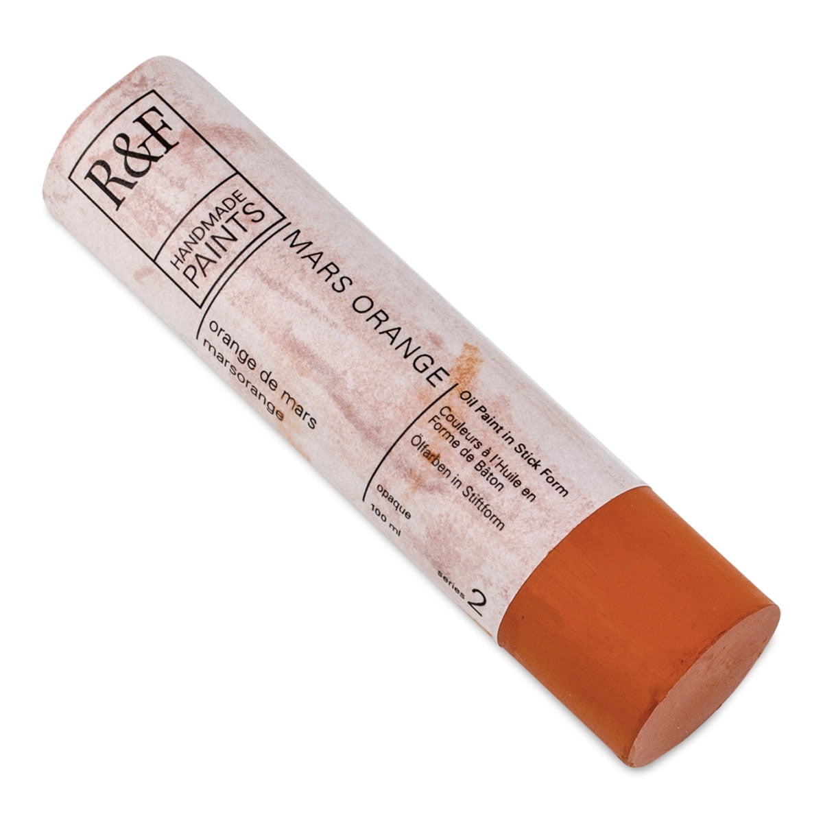 R&F Handmade Paints Pigment Stick, 100ml, Mars Orange