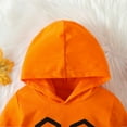 thumbnail image 7 of qiiinnHk Baby Halloween Pumpkin Hooded Outfit Cartoon Toddler Bodysuit Long Sleeve Romper Halloween Clothes for Toddler Baby Boy Girl 3-6 Months,Orange, 7 of 7