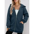 thumbnail image 5 of ONLYSHE Women's Zip Up Hoodies Oversized Fleece Long Sleeve Sweatshirts Casual Fall Jacket Coat with Pocket(S-3XL), 5 of 6
