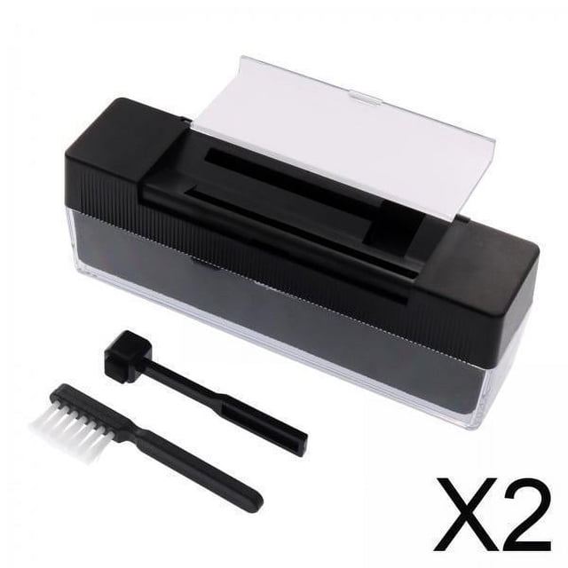 2xPráctico Kit De Limpieza De Discos De Vinilo Portátil Cepillo De Limpieza Antiestático
