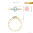 thumbnail image 4 of Angara Natural 0.6 Ct. Aquamarine with Diamond Classic Ring in 14K Yellow Gold for Women (Ring Size: 3), 4 of 9