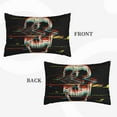 thumbnail image 4 of Balery Glitch Screaming Skull Pillow Covers,Bed Pilowcases,Reversible Plush Throw Pillow Covers End Pillow Encasement,Pillow Case - 20"X30", 4 of 9