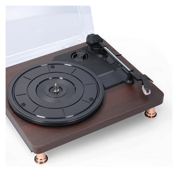 Retro Vinyl Record Player Newest Record Player With Dustproof Cover 33/45/78RPM Classic Nostalgic Style Record Player ,Simple Setup
