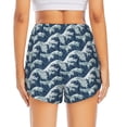 thumbnail image 4 of Haiem A Japanese Great Wave Women's 2 in 1 Running Shorts - Lightweight Athletic Workout Gym Yoga Breathable Sports Shorts Liner with Phone Pockets-XX-Large, 4 of 9