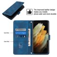 thumbnail image 3 of Compatible avec Samsung Galaxy S21 Ultra 5G Étui en Cuir PU Classique Embossé avec Porte-Cartes Étui Antichoc, 3 of 5