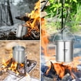 thumbnail image 4 of Bouteille d'Eau en Acier Inoxydable 1050 ml et Ensemble de Pots Suspendus Pliants 750 ml par LIXADA - Sans BPA, Inodore, Léger pour la Randonnée, le Camping, le Vélo, le Yoga, le Gym, le Bureau et les Sports de Plein Air - Bouteille 245 g et 213 g, 4 of 6