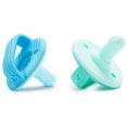 thumbnail image 1 of Munchkin Sili-Soothe & Teethe, Chupete de silicona y Teether, paquete de 2, azul / verde, 1 of 3