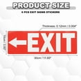 thumbnail image 2 of Uxcell 6Pcs Exit Signs with Left Arrow Signs Stickers,11.8x3.93 Inch Vinyl Self-Adhesive Sticker Paper for Indoor Outdoor Business Office Warehouse Workplace Stores,White, 2 of 6