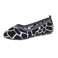 thumbnail image 1 of TOWED22 Ballerines Pliables Brillantes Confortables pour Femmes (Blanc, 8), 1 of 5