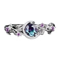 thumbnail image 3 of Xihbxyly Anillo de Amatista Vintage con Diseño de Estrella Envolvente, Elegante Joya de Compromiso con Amatista y Diamantes de Imitación, Regalo Perfecto para Cumpleaños, Aniversarios y Bodas. 1 Piez, 3 of 5