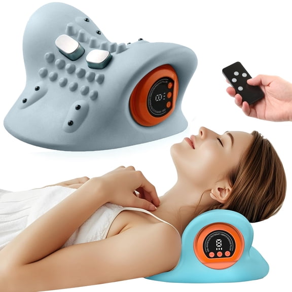 Neckline 4-in-1 Massager,Portable Massager with Heat &Comfortable Stretching–Adjustable Intensity for Neck & Shoulder Relaxation at Home, Office
