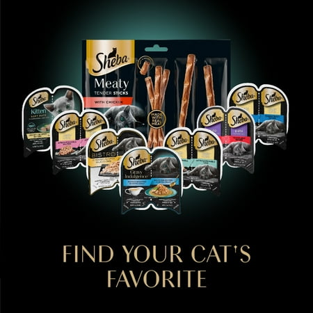 Sheba Perfect Portions Kitten Variety Flavors Pate Wet Cat Food, 2.6 oz Twin-Pack Trays (24 Pack)