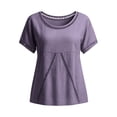 thumbnail image 4 of GUACER Womens Eyelet Lace Crew Neck Tops Short Sleeve Hollow Out Boho Blouses Summer Relaxed Fit Shirts, 4 of 5