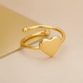 thumbnail image 3 of Anillo de cristal ajustable para mujer, joyería elegante con piedras preciosas, anillo de amor, decoración de fiesta, adorno (oro, talla única), 3 of 5