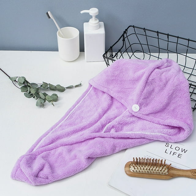 Toalla de baño de microfibra, gorro de toalla de secado rápido, sombrero, toalla de pelo absorbente de agua suave