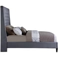 thumbnail image 4 of Meridian Furniture Fritz Gray Velvet Queen Bed, 4 of 10