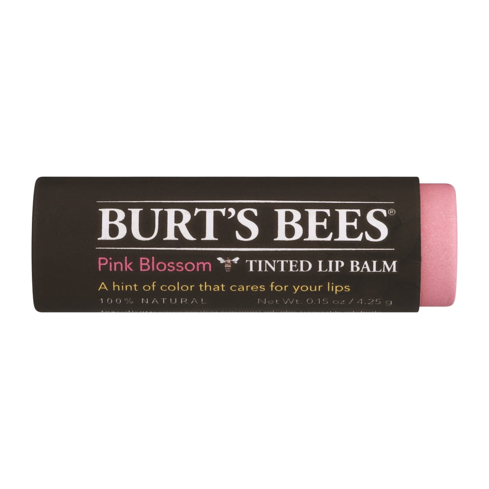 Burt's Bees Tinted Lip Balm, Pink Blossom, 0.15 Ounce