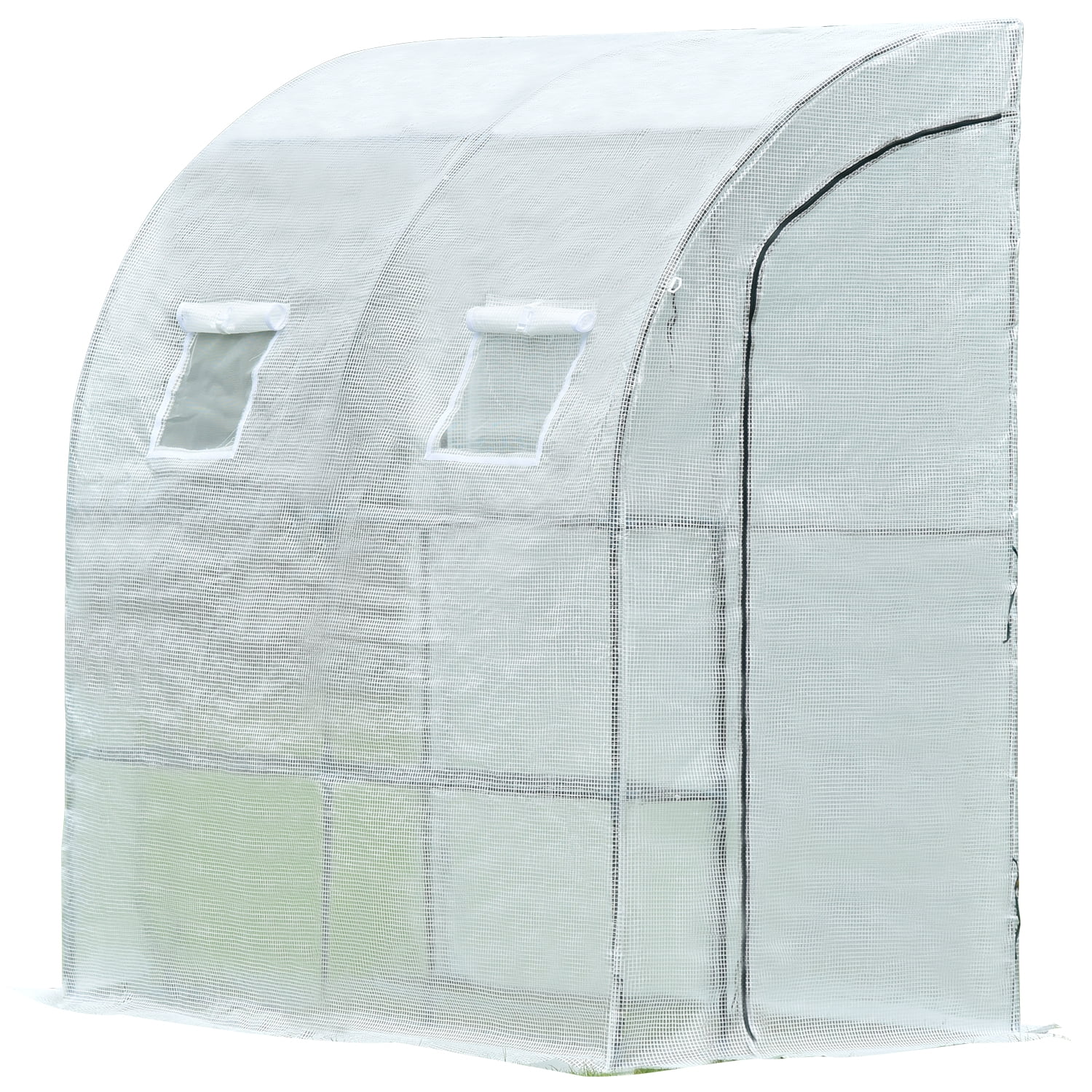 Lowestbest Portable Wall Greenhouse, Walk-in Greenhouse Suitable for Compact Garden, White Lowestbest Portable Wall Greenhouse, Walk-in Greenhouse Suitable for Compact Garden, White