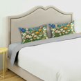 thumbnail image 3 of Yayeee Pillowcase Queen Size Set of 2 Satin Wrinkle Resistant Pillow Case, Orange Floral Garden, 3 of 8
