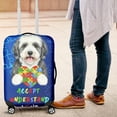 thumbnail image 4 of Autism Awareness Old English Sheepdog Accept Understand Love Travel Luggage Cover Dog Lover Suitcase Dust Protective Decor - 12003, 4 of 5