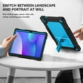 thumbnail image 2 of Kebiory for Walmart Onn 11 Tablet Pro (Model:100110027) Tablet Case,Shockproof Kids Friendly Rugged Hybrid Case(Built-in Kickstand) for Walmart Onn 11 Inch Pro (Model:100110027) 2023(Black+Blue), 2 of 6