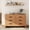 Mocha, variant on WAMPAT Farmhouse Wooden Sideboard with 6 Drawers, 53 Inch Wide Rustic Storage Sideboard Cabinet, Multi-Functional Buffet Cabinet for Living Room, Dinning Room, Brown