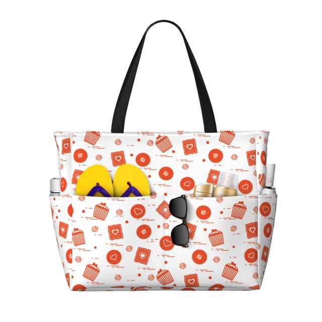 Easygdp Pastry Bolsa de Viaje de Playa de Gran Capacidad, Bolsa Tote Perfecta para la Playa, Escapadas de Fin de Semana y Viajes