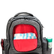 K-Cliffs Unisex Diaper Bag Backpack ,Travel Baby Bag Multi-Function Maternity use with Cell Phone Pocket Changing Pad & Stroller adjustable Straps, Gray