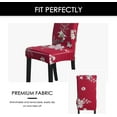 thumbnail image 6 of Dining Room Chair Covers for Dining Room Set of 4,Stretch Dining Chair Cover for Dining Room Kitchen Washable Removable(4Pack,Printed Flower Pattern), 6 of 6