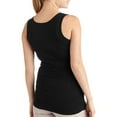 thumbnail image 2 of Oh! Mamma Maternity Women's Everyday Basic Tank Top with Side Ruching (Women's & Women's Plus), 2 of 3