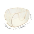 thumbnail image 4 of Unique Bargains 1 Pc Folding Single Layer Laundry Basket for Laundry Room 22.83"x14.17"x14.17" Beige, 4 of 6