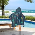 thumbnail image 3 of Yayeee Kids Hooded Towel with Hand Pockets Beach Soft Absorbent Bath Wrap 50 x 23.5 inch, Green Jellyfish Pattern, 3 of 5