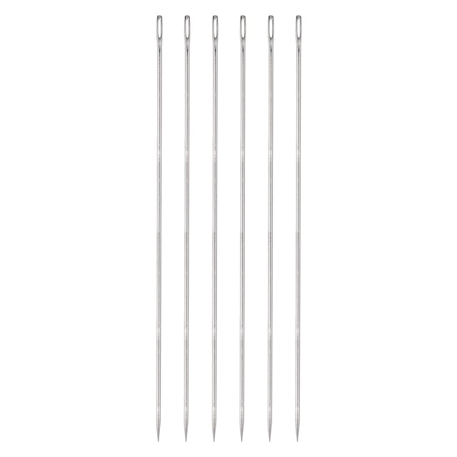 Unique Bargains 10 Inch Upholstery Needles Stainless Steel Large Eye Stitching Needles 6 Pack