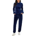 thumbnail image 7 of YouLoveIt Women's Plus Size Velour Tracksuits Zip Up/Pullover Hoodie Jacket Coat Tracksuit Set Velour Tracksuit Sports Yoga Running Sport Sweatsuit Casual Activewear Hoodies Sweatshirt, 7 of 7