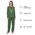 thumbnail image 2 of Christmas Lights Chicken Pajamas For Family And Dog, Green Matching Chicken Holiday PJs, Plus Sizes, With Pockets, 2 of 7