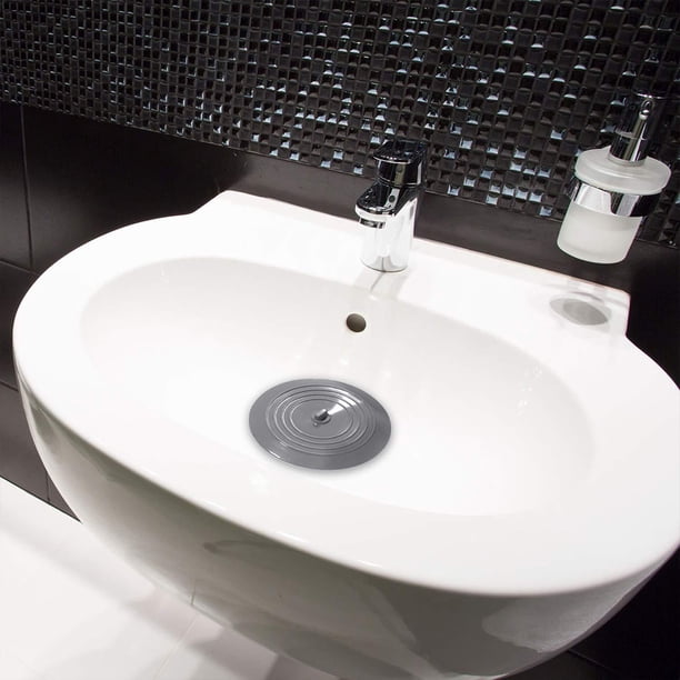 2 Pièces Bouchon Lavabo Avec Filtre - Pression Rapide Anti-Cheveux 34-40mm